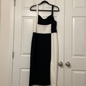 Worn once Christian Siriano Black and a white dress size XL